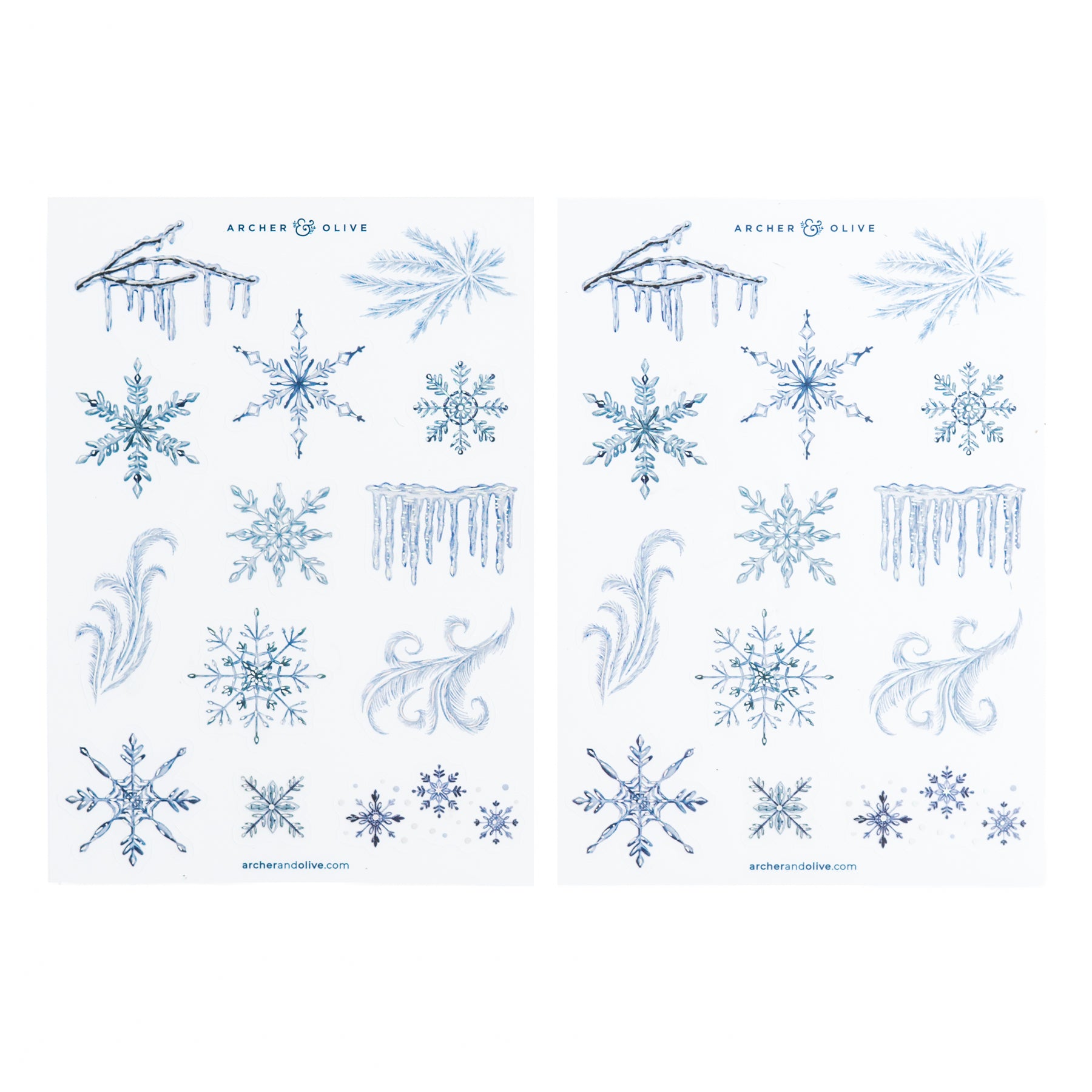 Frosted Storybook Sticker Set - Archer and Olive