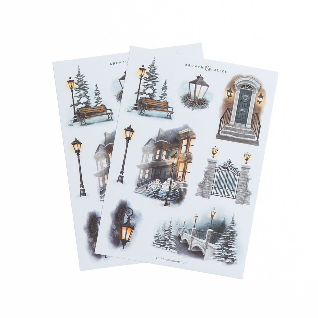 Lamp Post Sticker Set - Archer and Olive