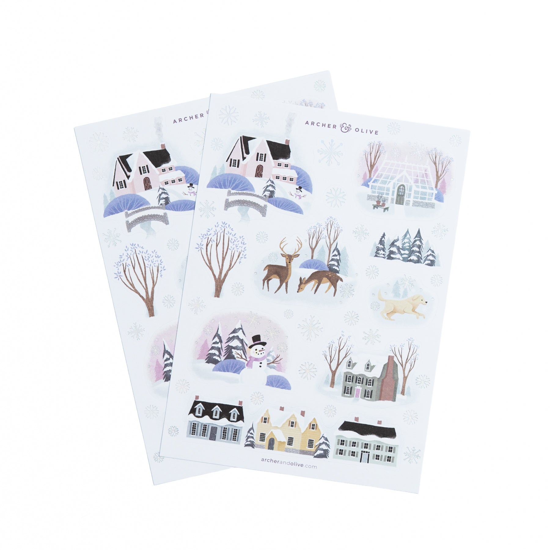 Winter Village Sticker Set - Archer and Olive