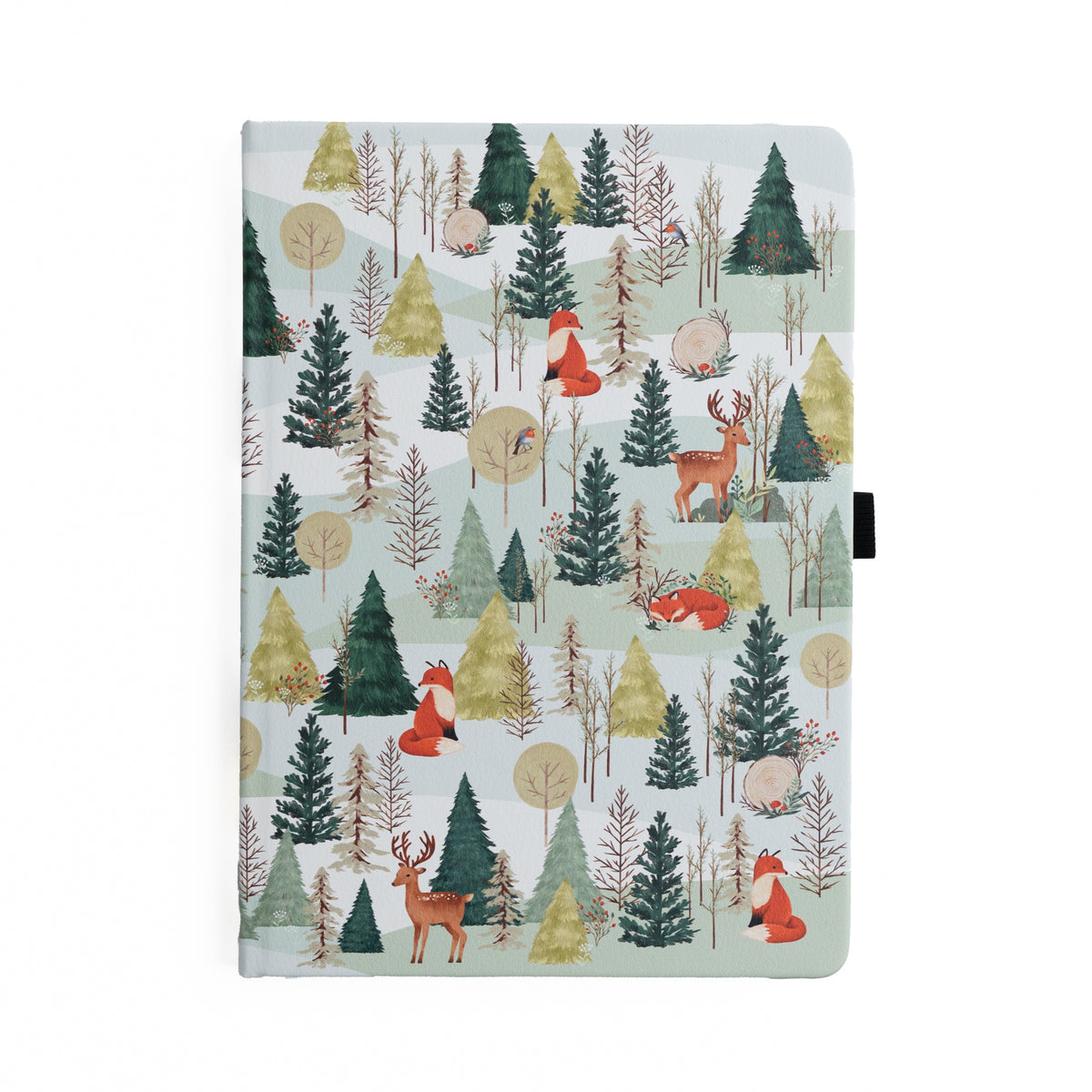 Fox In Winter Woods: Dot Grid Notebook