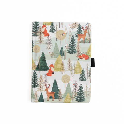 OOPS Fox in Winter Woods: Dot Grid Notebook