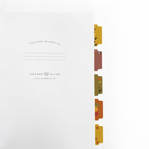 Swirling leaves: Printable Planner Tabs - Archer and Olive