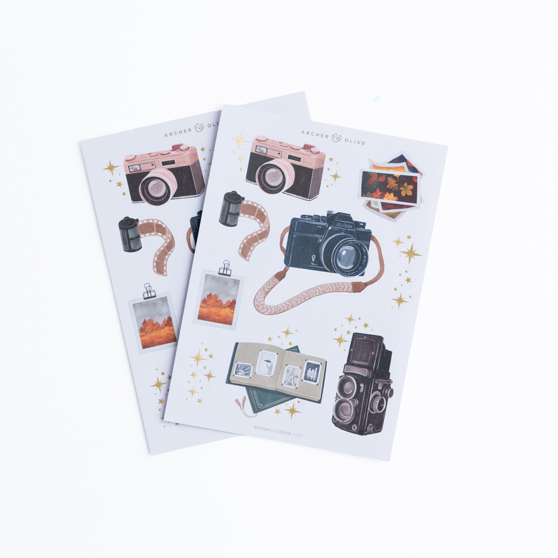 Vintage Camera Sticker Set - Archer and Olive