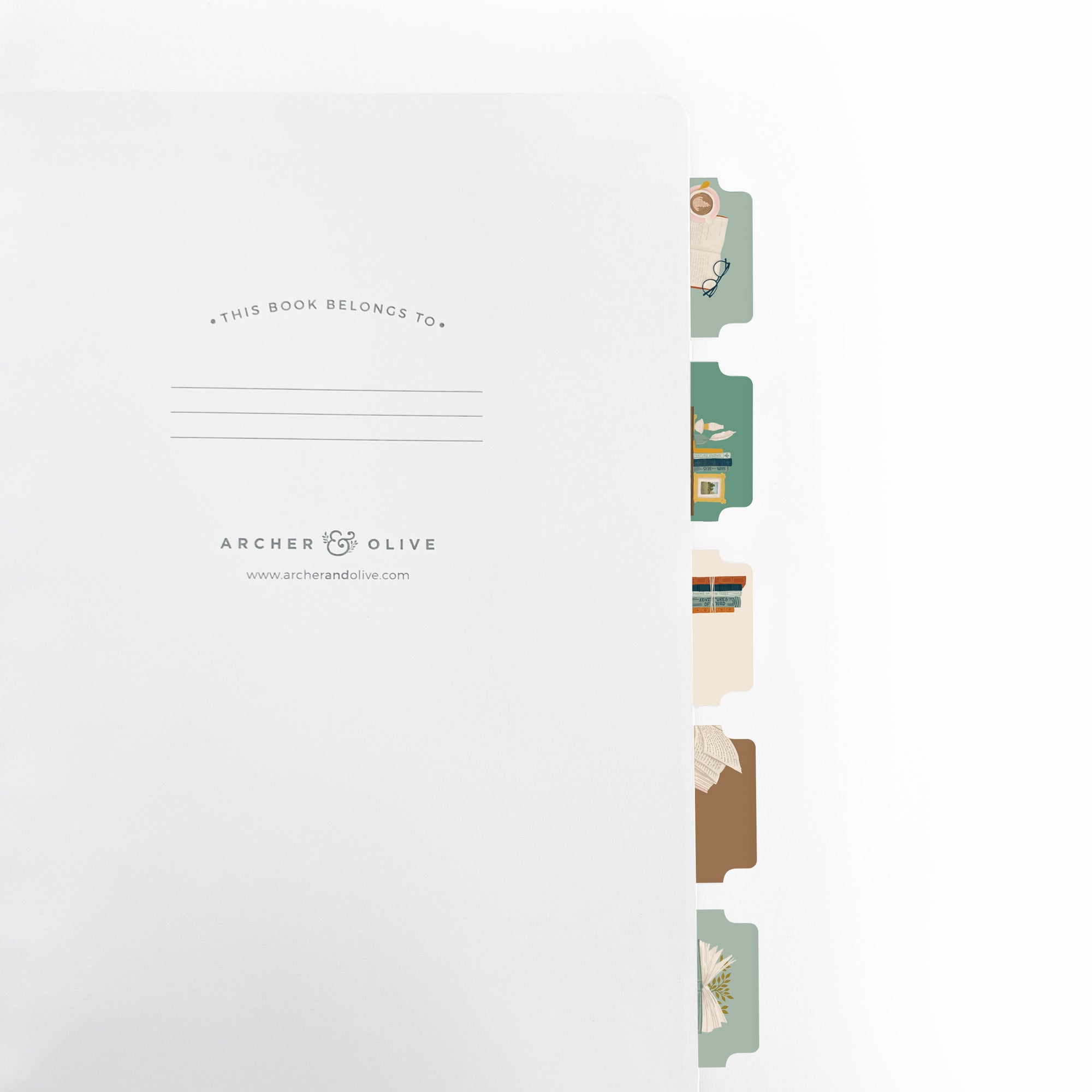 Books & Flowers Printable Planner Tabs - Archer and Olive