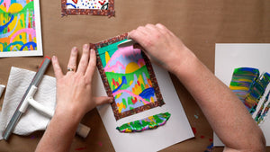 UNBOUND Abstract Scrape Art: Digital eCourse - Archer and Olive