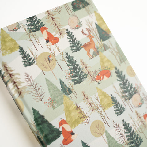 Fox In Winter Woods: Dot Grid Notebook