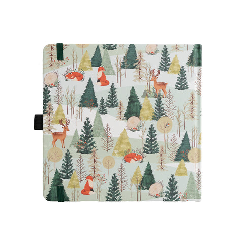 8x8 Fox In Winter Woods: Dot Grid Notebook