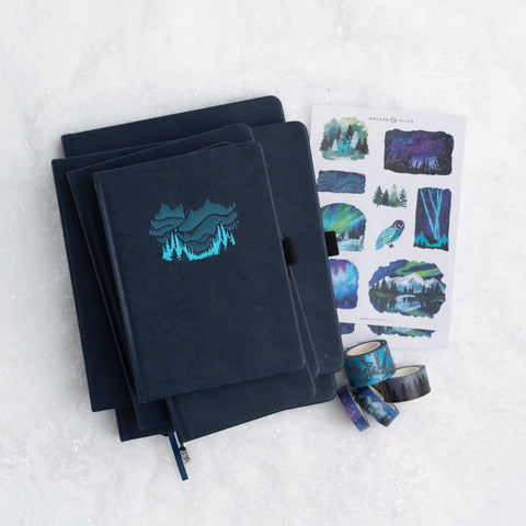 8x8 Northern Lights: Dot Grid Notebook