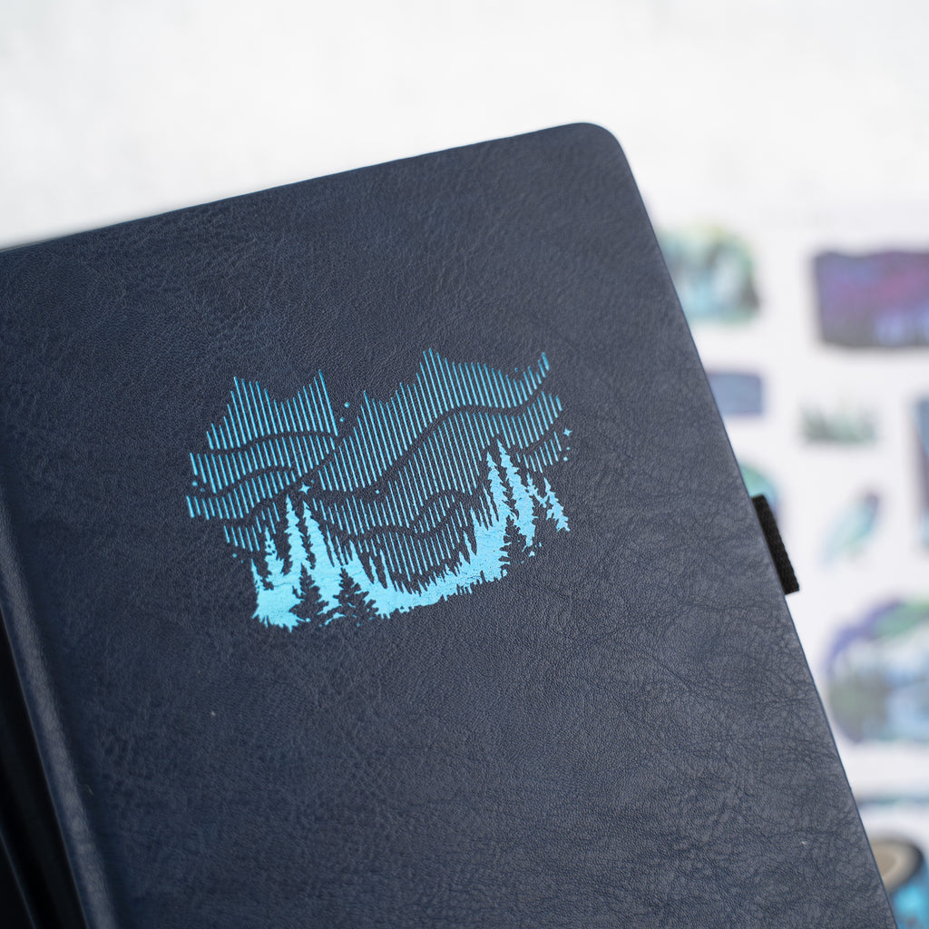 B6 Northern Lights: Dot Grid Notebook - Archer and Olive