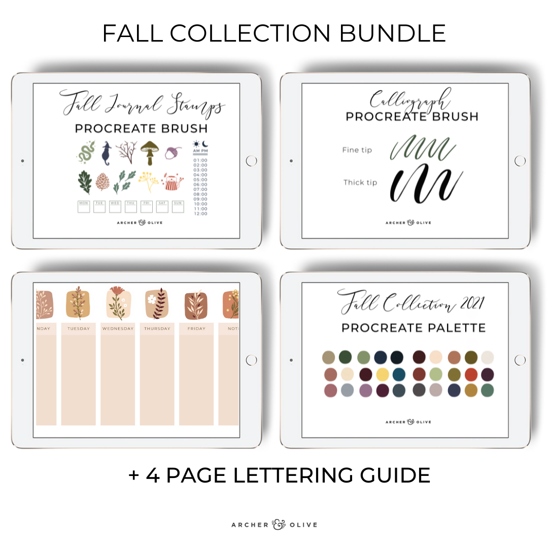 Procreate Fall Bundle (Bundled or Singular) - Archer and Olive