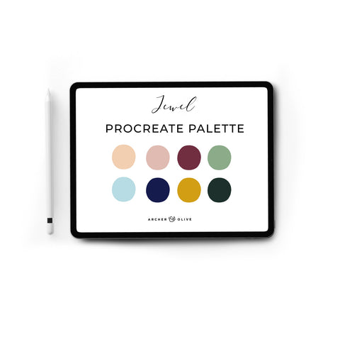 Procreate Swatch - Jewel Color Set - Archer and Olive