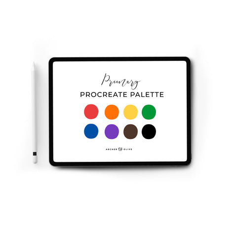 Procreate Swatch - Primary Color Set - Archer and Olive