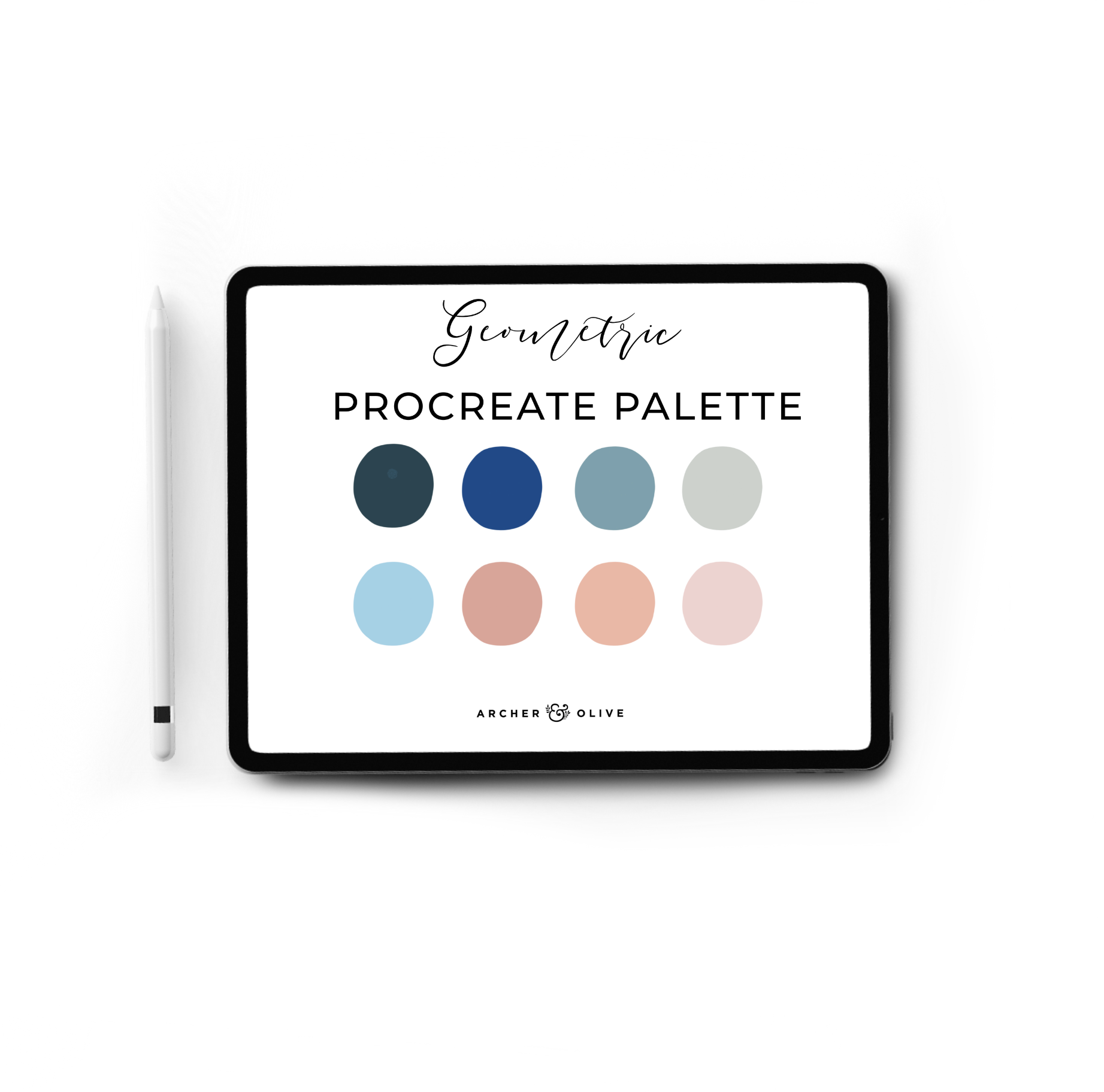 Procreate Set Geometric Sub Box - Palette and Brush - Archer and Olive