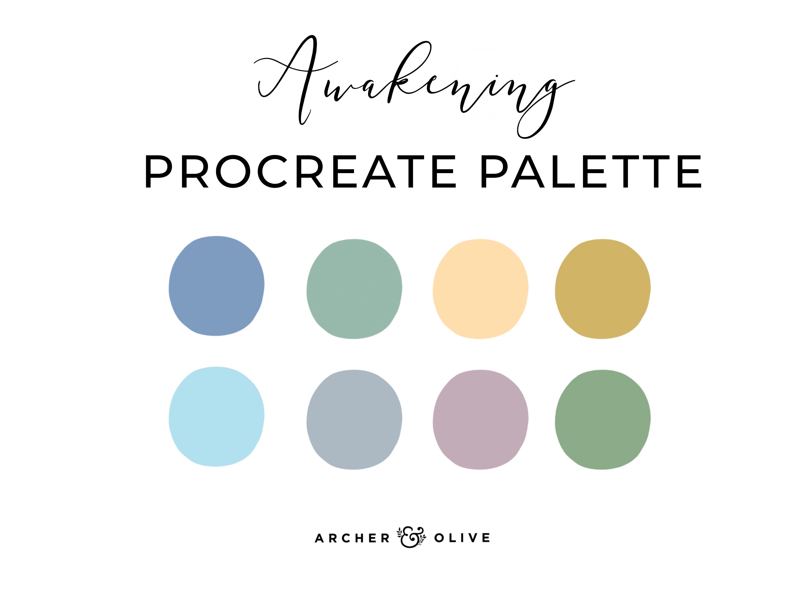 Procreate Swatch - Awakening Color Set - Archer and Olive