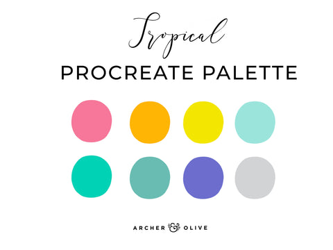 Procreate Swatch - Tropical Color Set - Archer and Olive