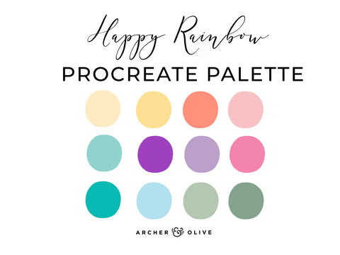 Procreate Swatch - Happy Rainbows - Archer and Olive